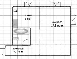 1-к квартира, вторичка, 31м2, 1/5 этаж