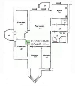 4-к квартира, вторичка, 165м2, 6/6 этаж