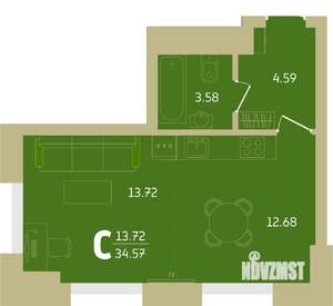 4-к квартира, строящийся дом, 108м2, 7/32 этаж
