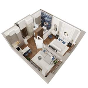 1-к квартира, вторичка, 42м2, 4/5 этаж