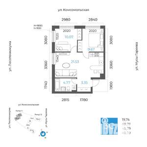 3-к квартира, вторичка, 49м2, 2/32 этаж